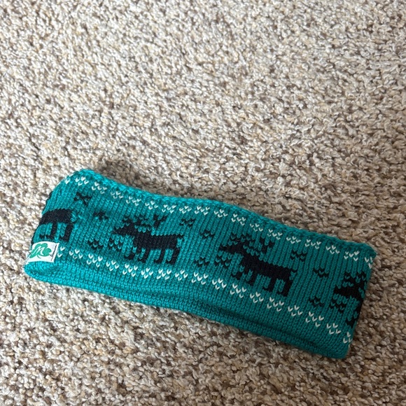 Woolrich Other - Teal and Black 100% wool Knit Kids moose Headband
